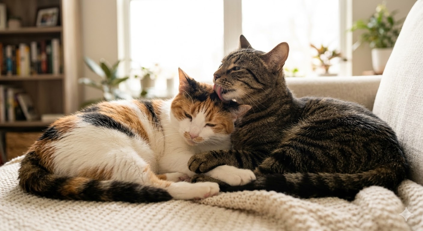 Oppas bezoekt kat in de buurt